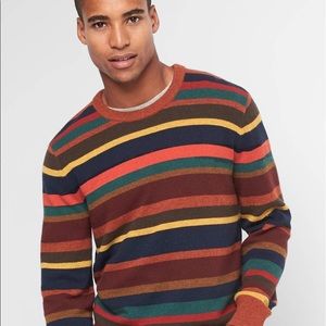 Gap Merino Wool Blend Stripe Crewneck Sweater - M